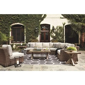 Stylish Ashley Beachcroft Outdoor Wicker Loveseats