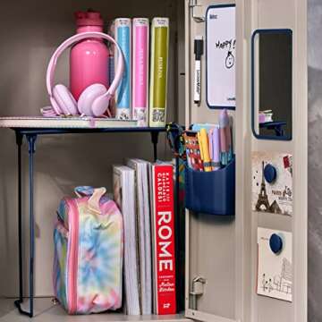 LockerMate 7-Piece Locker Organizer Kit for School