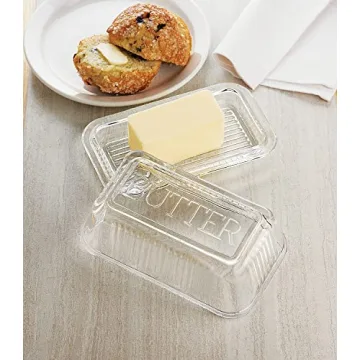 Amici Home Classic Glass Butter Dish - Fresh & Stylish