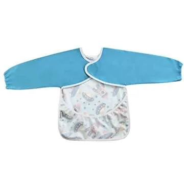 Hi Sprout Waterproof Sleeved Bib for Toddlers 6-24 Months