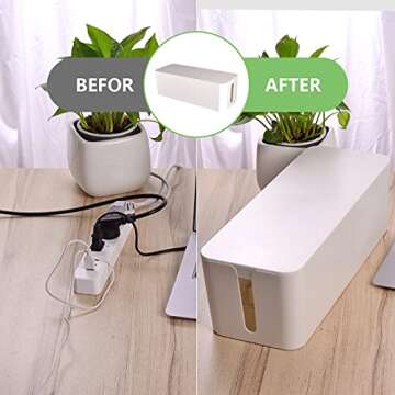 Cable Management Box for Organized Cords and Safety