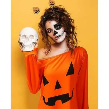 Suhine Pumpkin Costume Accessories Set for Women