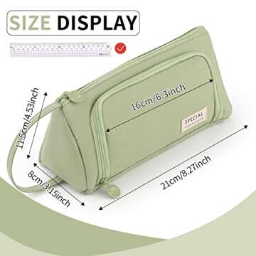 ANGOOBABY Pencil Case Handheld Pencil Pouch Multi-slot Pen Bag Stationery Storage for Teen Student C...