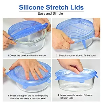 Eco-Friendly Silicone Stretch Lids 14 Pack by Longzon