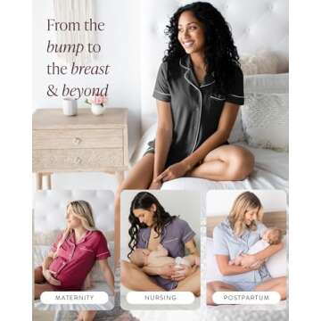 Kindred Bravely Clea Classic Maternity Pajama Set - Soft & Stylish