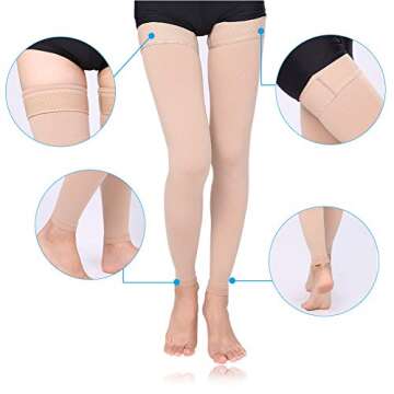Thigh High Compression Stockings 30-40mmHg for Comfort