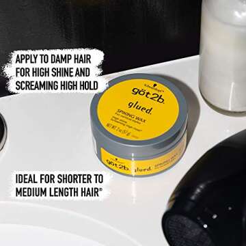 Got2b Glued Hair Wax for Extreme Hold and Shine