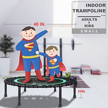 DARCHEN 450 lbs Mini Trampoline for Indoor Fitness Workouts