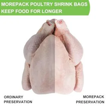 Morepack Poultry Shrink Bags 100 Pcs for Freezing and Storage