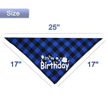 Adorable Dog Birthday Bandana Scarf with Cute Bling Hat for All Breeds - Perfect Pet Party Supplies