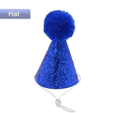 Dog Birthday Bandana with Bling Hat for All Dogs