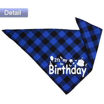 Dog Birthday Bandana with Bling Hat for All Dogs