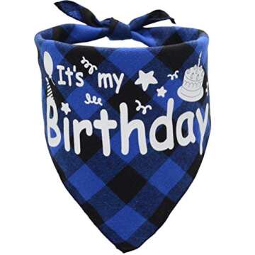 Dog Birthday Bandana with Bling Hat for All Dogs