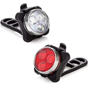 Vont Basic Bike Lighting Bundle - Pyro & Breeze Bike Light Set - Reliable Lighting Partner for Any B...