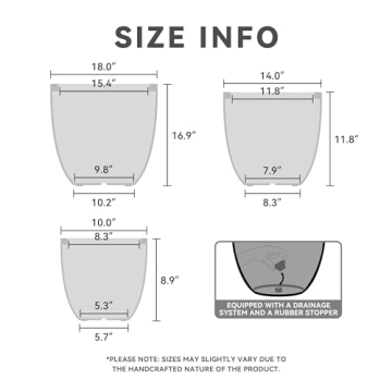 Elegant 18 Inch Round Concrete Planter for Home and Garden