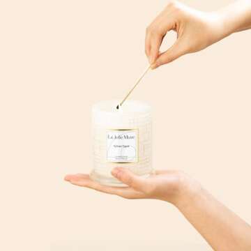LA JOLIE MUSE Sylvan Figue Candle, Candle Gifts for Women & Men, Natural Soy Candles for Home Scented, Luxury Jar Candles, 70 Hours Long Burning, 10oz
