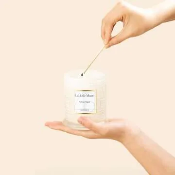 LA JOLIE MUSE Sylvan Figue Candle, Candle Gifts for Women & Men, Natural Soy Candles for Home Scented, Luxury Jar Candles, 70 Hours Long Burning, 10oz