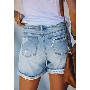 Trendy HAPCOPE Ripped Denim Shorts for Summer Wear