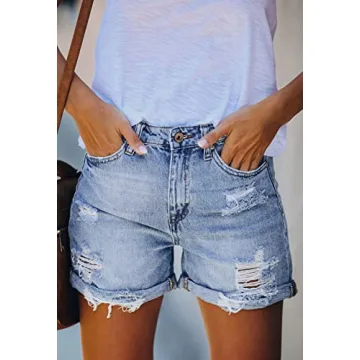 Trendy HAPCOPE Ripped Denim Shorts for Summer Wear