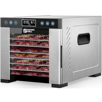 Magic Mill Pro Food Dehydrator Machine | 7 Stainless Steel Trays | Dryer for Jerky, Dog Treats, Herb...