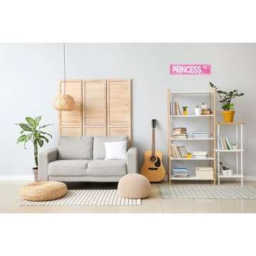 LMDDFZS Retro Girl Pink Tin Metal Sign Princess Statement Wall Decor for Home Vintage Bar or Dorm Unique Gift Idea for Friends 4x16 in