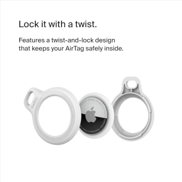 Belkin Reflective AirTag Holder with Key Ring Secure Accessory