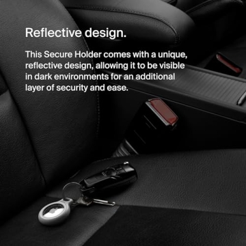 Belkin Reflective AirTag Holder with Key Ring Secure Accessory