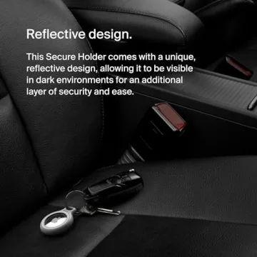 Belkin Reflective AirTag Holder with Key Ring Secure Accessory