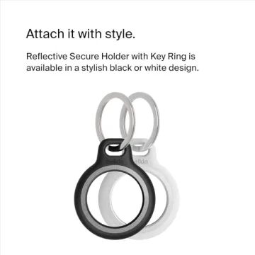 Belkin Reflective AirTag Holder with Key Ring Secure Accessory