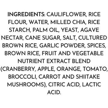 Rich's Home Cauliflower Pizza Crusts, 6 Crusts, Gluten Free, Vegan, 10" Flatbread