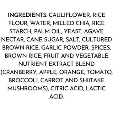 Rich's Home Cauliflower Pizza Crusts, 6 Crusts, Gluten Free, Vegan, 10" Flatbread