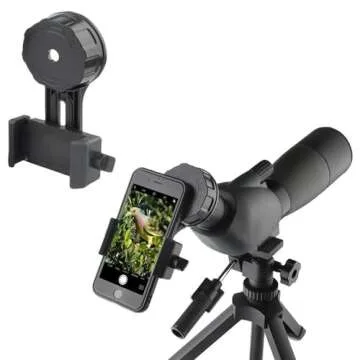Spotting Scope Smartphone Camera Adapter, Telescope Camera Adapter, Cell Phone Adapter Mount for Binocular Monocular