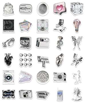 Aesthetic Waterproof Stickers - 66 Unique Vinyl Decals