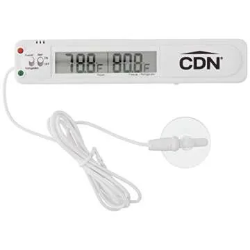 CDN Audio/Visual Refrigerator/Freezer Alarm | Room & Refrigerator/Freezer Monitoring, Alert, 39" Sensor Cable, Protects Against Food Spoilage During Power Outages - TA20