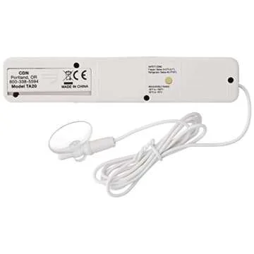 CDN Audio/Visual Refrigerator/Freezer Alarm | Room & Refrigerator/Freezer Monitoring, Alert, 39" Sensor Cable, Protects Against Food Spoilage During Power Outages - TA20