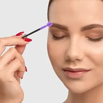 G2PLUS 50PCS Silicone Eyelash Brushes for Perfect Lashes