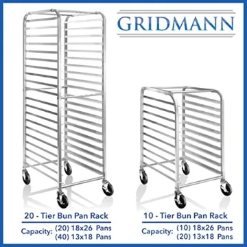 GRIDMANN 20 Sheet Commercial Bun Rack for Bakers and More