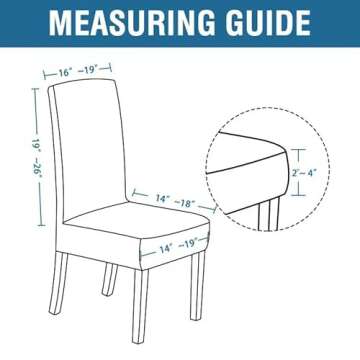 H.VERSAILTEX Velvet Dining Chair Covers Stretch Chair Covers for Dining Room Set of 4 Parson Chair Slipcovers Chair Protectors Covers Dining, Soft Thick Solid Velvet Fabric Washable, Grey