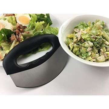 Checkered Chef Mezzaluna Knife for Effortless Chopping