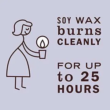 MRS. MEYER'S CLEAN DAY Soy Aromatherapy Candle, 25 Hour Burn Time, Made with Soy Wax and Essential Oils, Lavender, 4.9 oz
