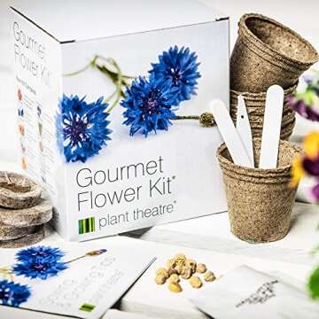 Gourmet Flower Kit - 6 Edible Flower Varieties to Grow - Great Gift