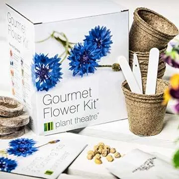 Gourmet Flower Kit - 6 Edible Flower Varieties to Grow - Great Gift