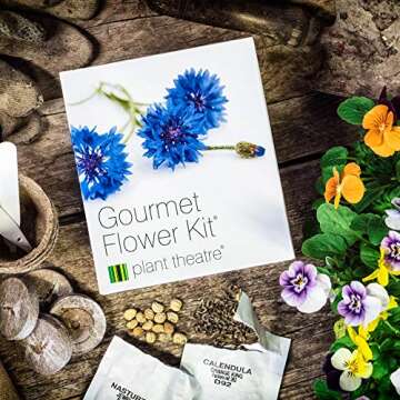 Gourmet Flower Kit - 6 Edible Flower Varieties to Grow - Great Gift
