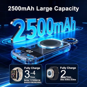 Convoltyai Portable Charger for Apple Watch - Magnetic Fast Charging