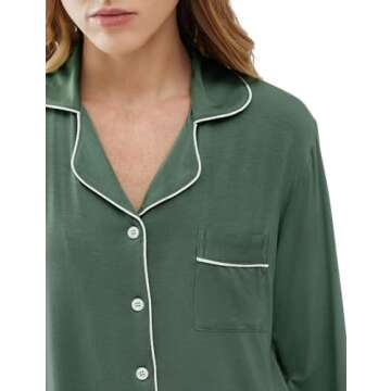 Joyaria Women's Bamboo Viscose Cooling Pajama Set