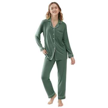Joyaria Women's Bamboo Viscose Cooling Pajama Set