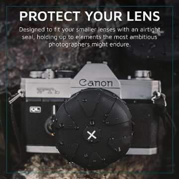 KUVRD Universal Lens Cap 2.0 - Fits 99% DSLR Lenses, Element Proof, Lifetime Coverage, Micro, 2-Pack