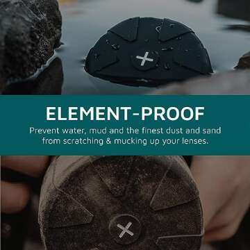 KUVRD Universal Lens Cap 2.0 - Fits 99% DSLR Lenses, Element Proof, Lifetime Coverage, Micro, 2-Pack