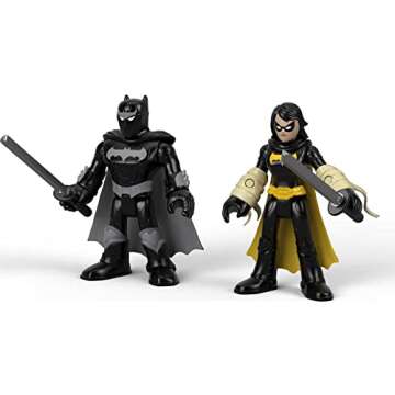 DC SUPER FRIENDS Imaginext Black Bat & Ninja Batman Figures