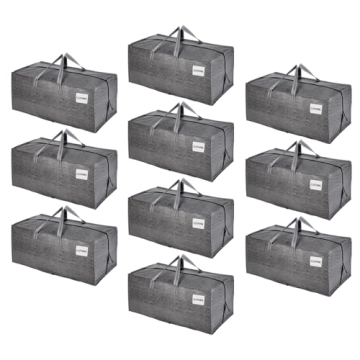 VENO 10 Pack Moving Bags w/Backpack Straps, Moving Boxes & Storage Bins Alternative, Packing Supplie...